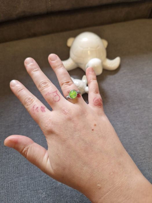 Ręcznie robiony pierścionek handmade