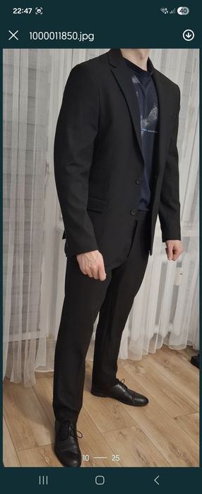 Garnitur męski l czarny