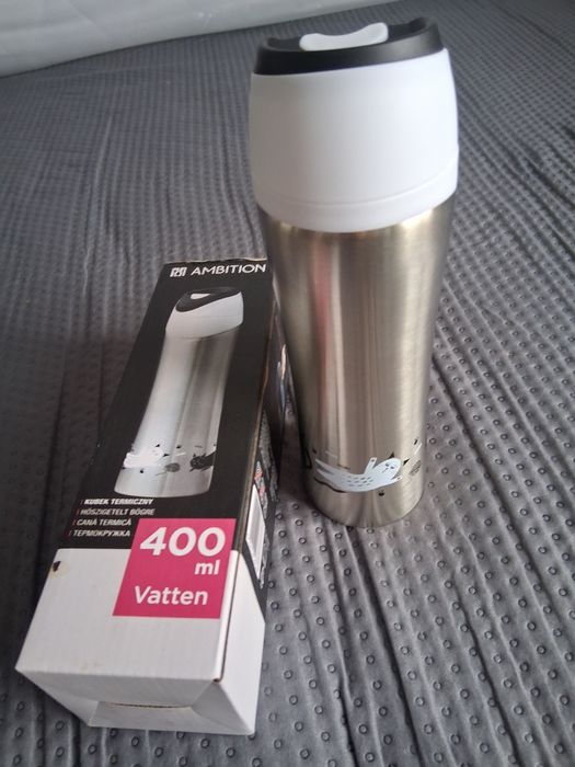 Nowy zestaw Aquaphor butelka filtrująca kubek termiczny Ambition
