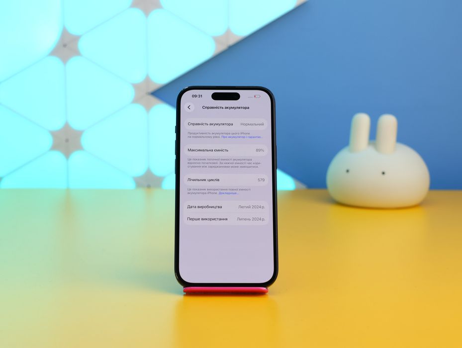 Смартфон Apple iPhone 15 128GB Black (159208) Б/У З ГАРАНТІЄЮ