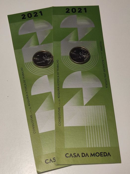 Moeda Comemorativa 1 euro Portugal 2021 FDC (Esgotada INCM)