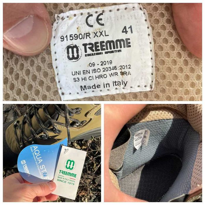 New Ботинки берцы 41 Treemme 91590 водонепроницаемые Италия кожа/нубук