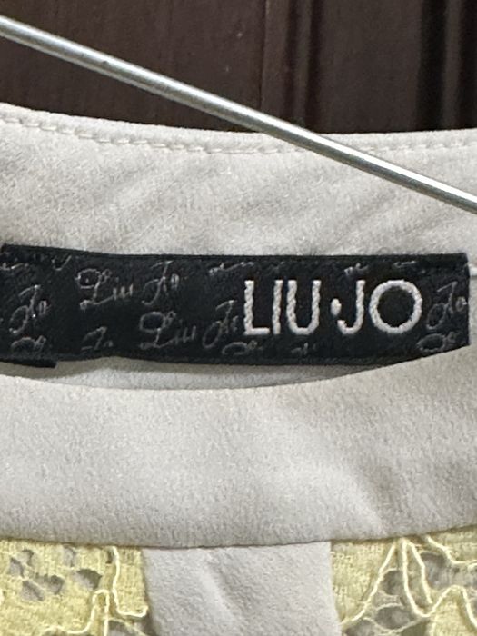 Liu.Jo vestido original de renda bege e amarelo