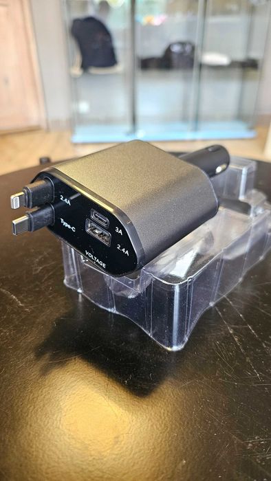 Ladowarka samochodowa USB C 30W iPhone, type-c, ZWIJAK 12V 24V 4w1