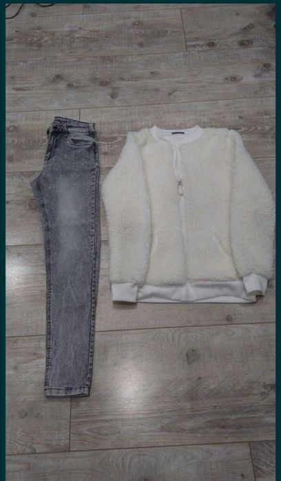 Zestaw bluza+spodnie jeansowe rozmiar 158-164