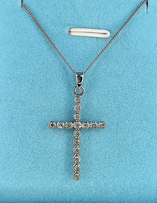 Золота підвіска+ланцюжок  з діамантами 0.21 ct