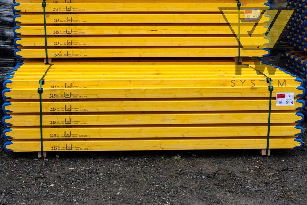 Dźwigary drewniane Dźwigar 245 Szalunki stropowe Doki Legary Tregry