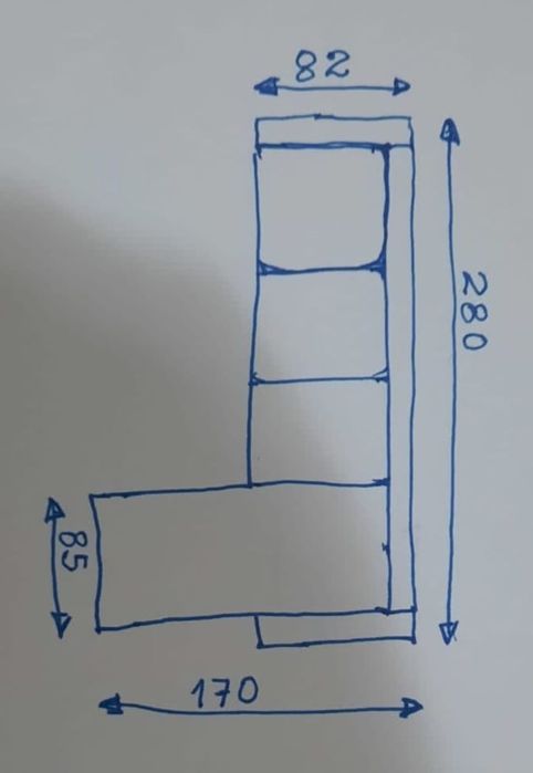 Sofá chaiselong extensível