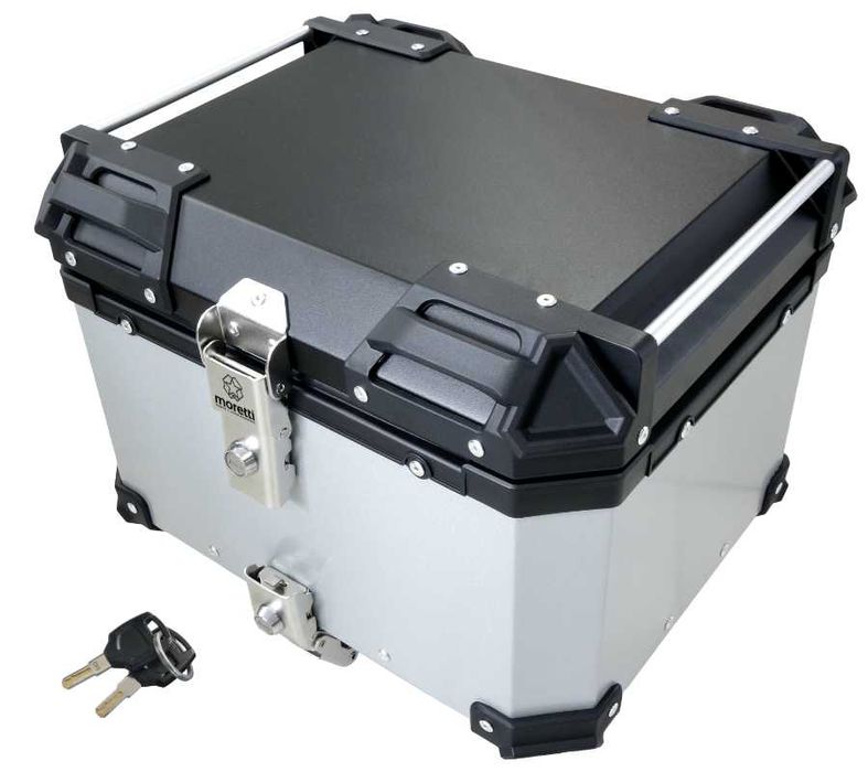 KUFER 46L TYLNI Aluminiowy Adventure, Enduro BMW GS - Srebrny