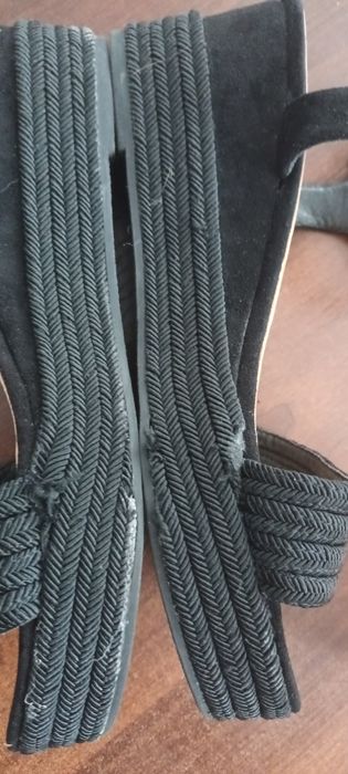 Sandały damskie na koturnie czarne 41 Jenny Fairy