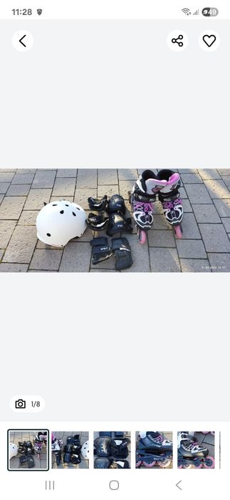 Rolki ochraniacze FILA + kask