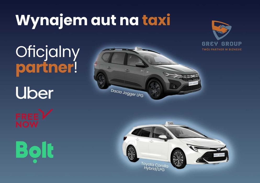 Wynajem samochodów TAXI UBER / BOLT / FreeNow, NAJTANIEJ !