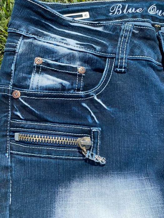 Spodnie damskie jeansy Blue Queen miss me bootcut M L 40 affliction