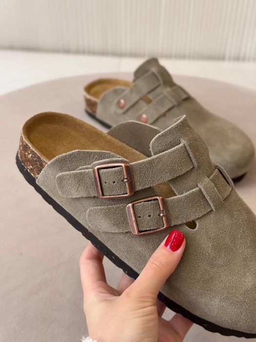 Шльопанці в стилі Birkenstock  40 р Натуральний замш  1745 грн