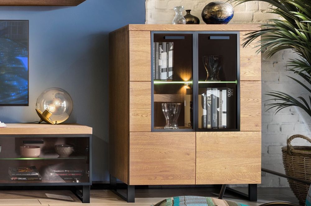 Szynaka Meble Kolekcja Pratto 15 Witryna 2-drzwiowa fornirowana
