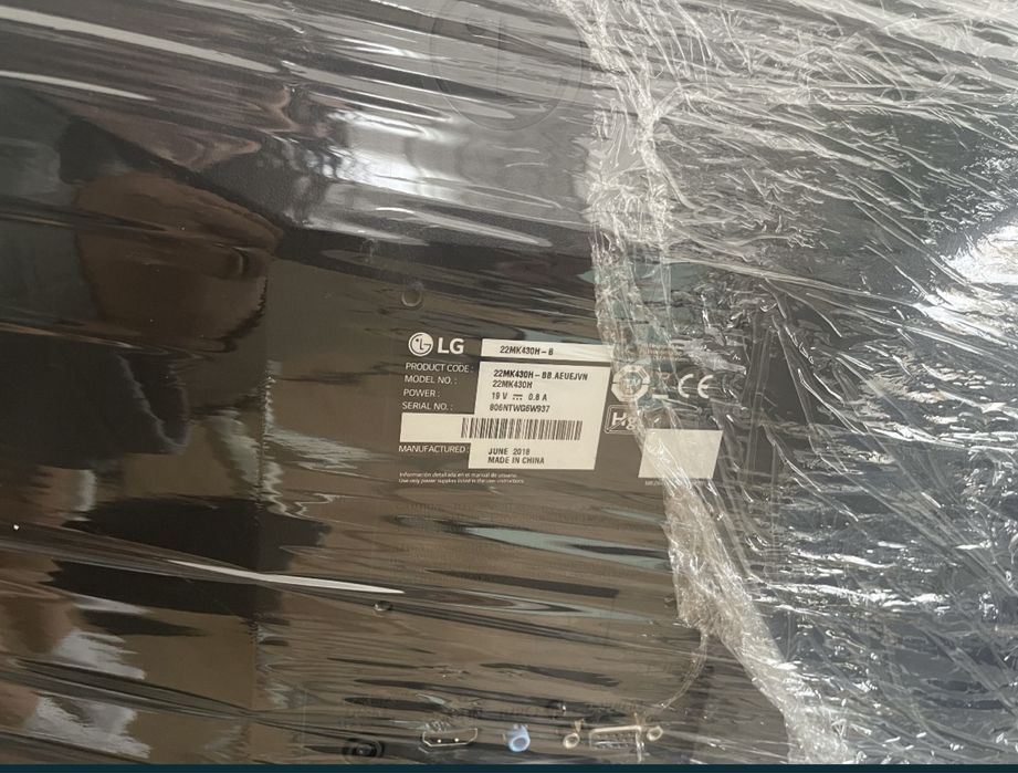 Monitor LG pronto a enviar