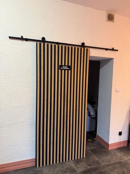 Drzwi przesówne loft drewno