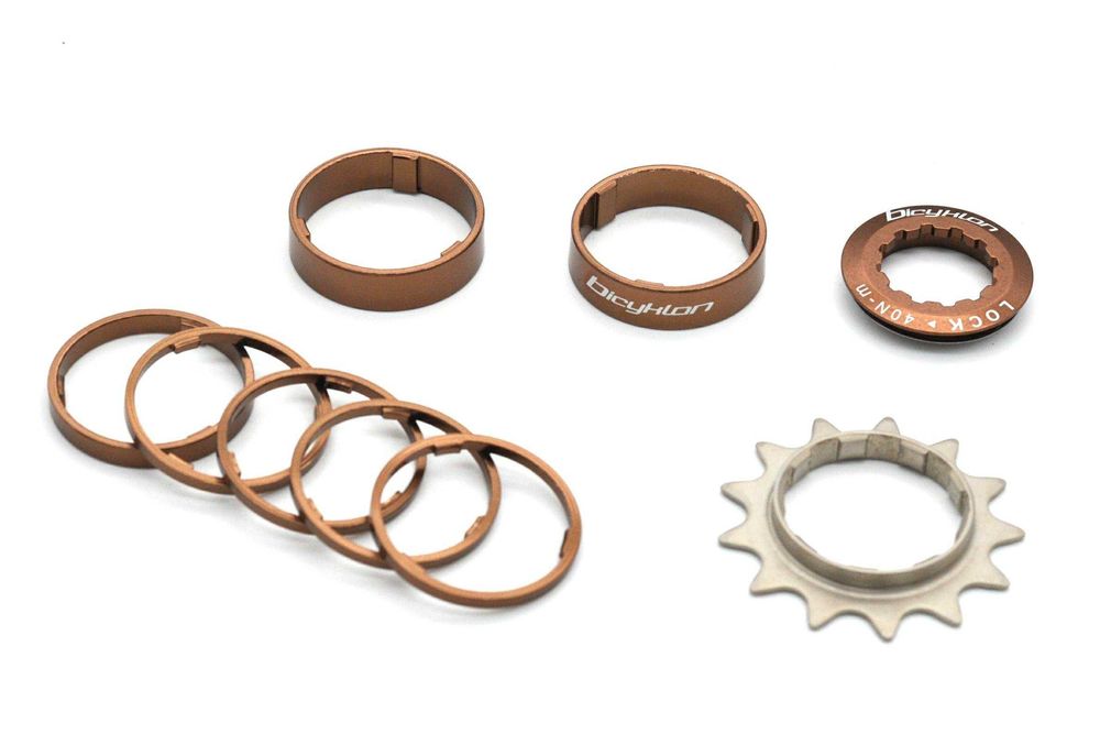 Single Speed Bicyklon PRO 13T brązowy redukcja kasety Dirt Street