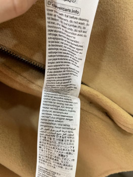 Casaco Calvin Klein de lã camel tamanho 40 novo com etiqueta