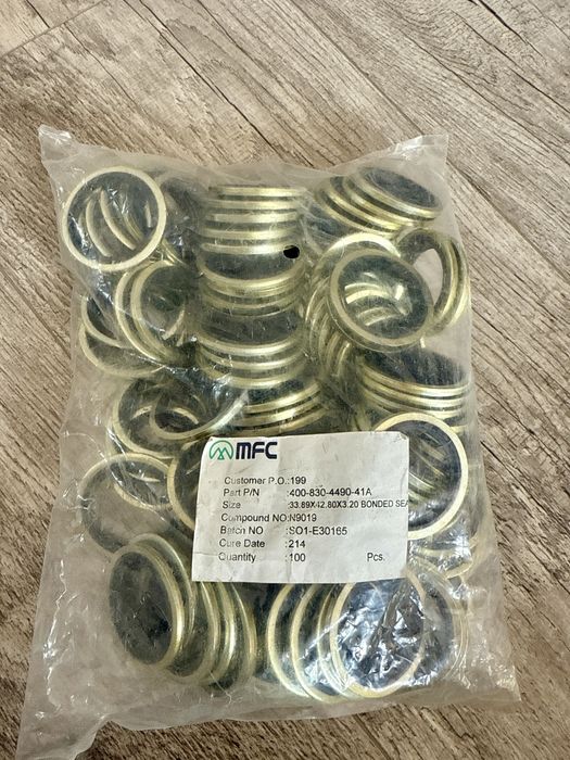 Uszczelki metalowo-gumowe Bonded Seal 33.89×42.8×3.2 MFC