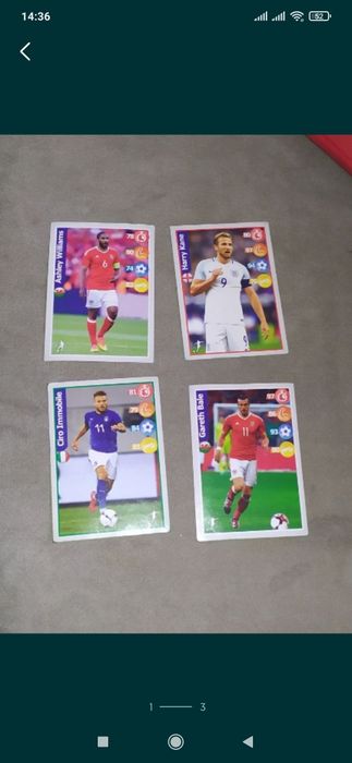 4 cromos Coleção Panini 2016