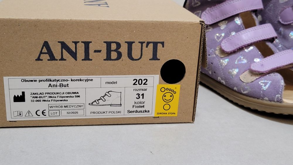 Buty zdrowotne chapcie ortopedyczne ANI BUT skóra roz  31