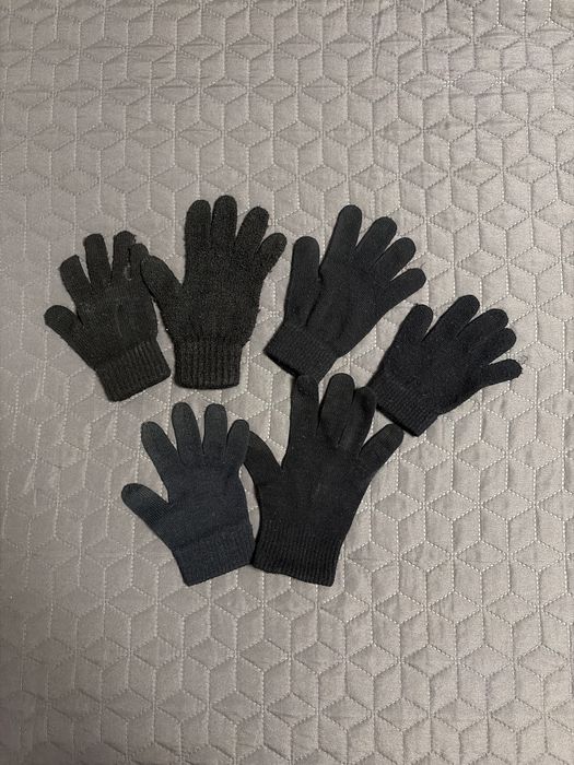 rękawiczki dzianinowe czarne zdekompletowane