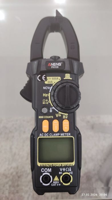 Цифрові струмові кліщі ANENG PN108 AC/DC 600A | True RMS |