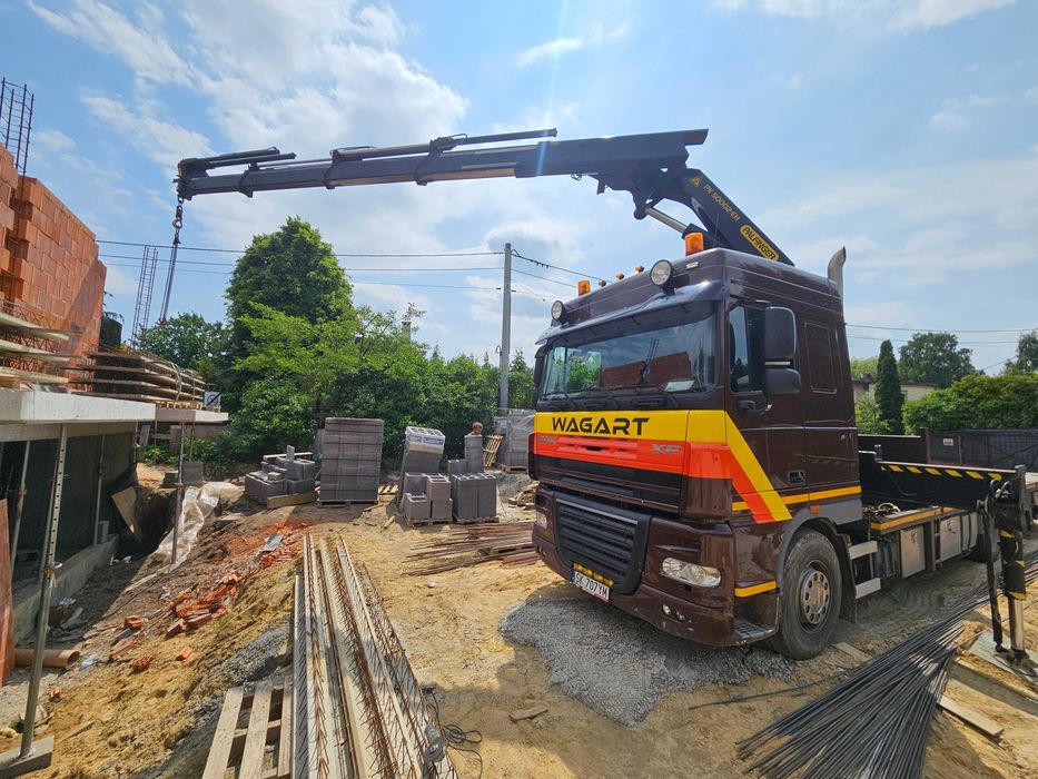 Usługi transportowe HDS transport maszyn kontener laweta dźwig TANIO