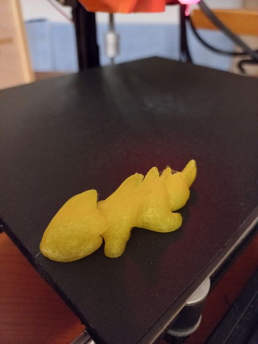 Żółty ruchomy smok | wydruk 3D