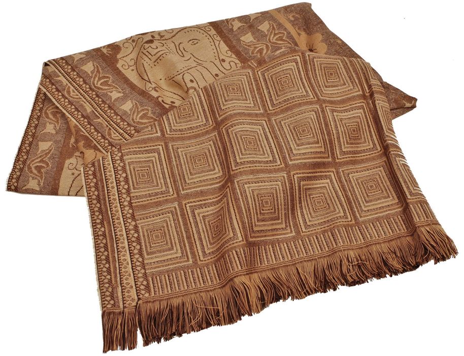 Duża CHUSTA szal apaszka Jesień Zima XXL słoń 190 x 70 cm