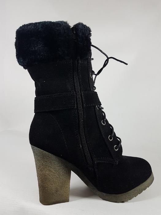 EVEN&ODD botki damskie czarne OCIEPLEON R 39