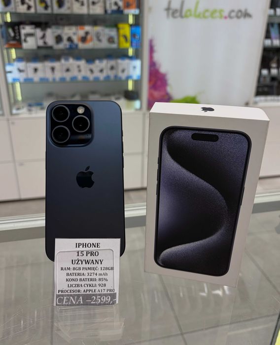 Iphone 15 Pro 128GB Bat 85% Telakces Felicity *Raty 0%