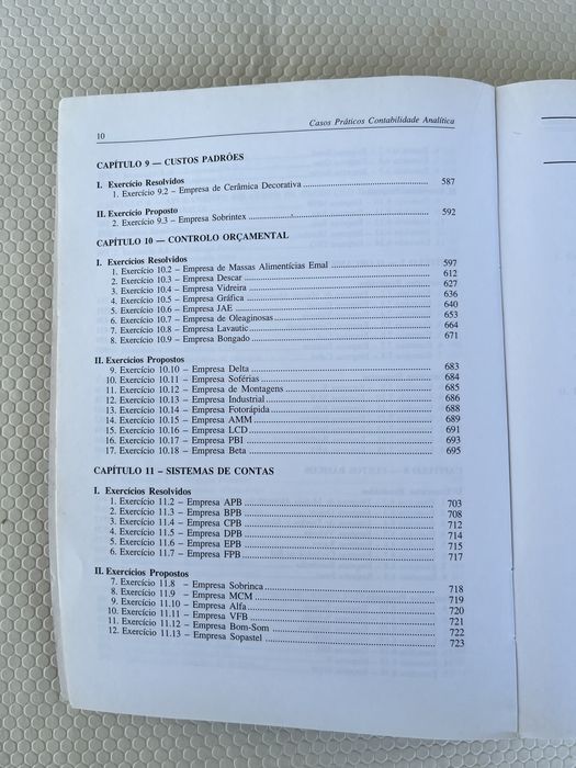 Contabilidade Analítica - Casos Práticos