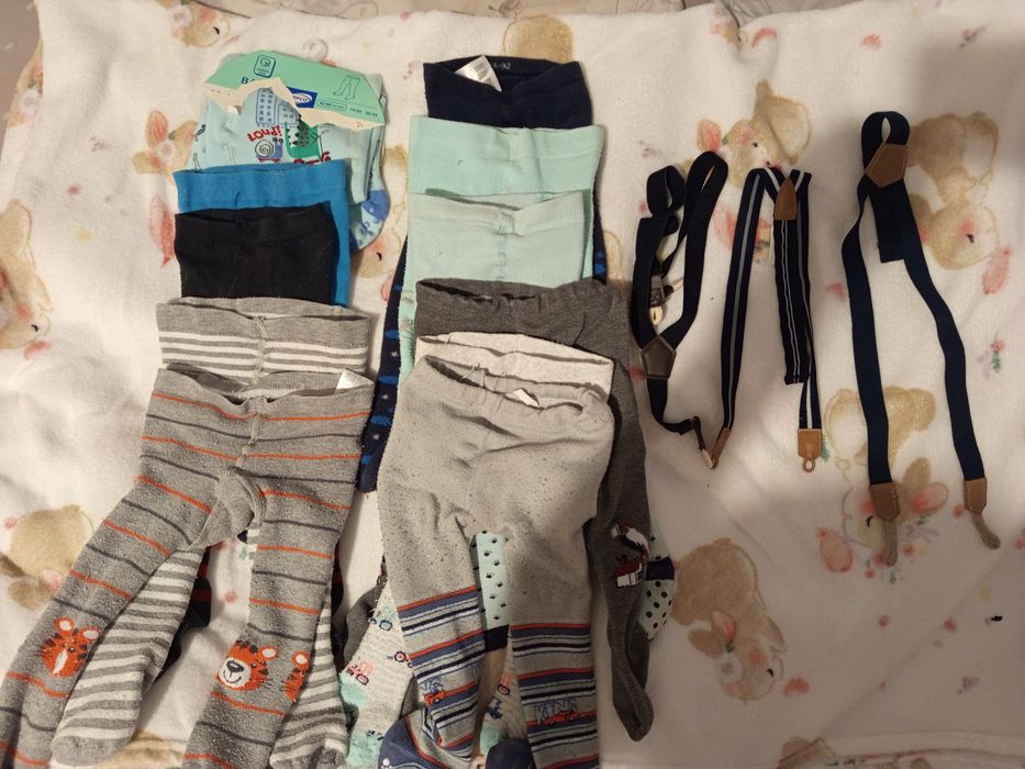 Rajstopy chłopięce i szelki do spodni 62- 92