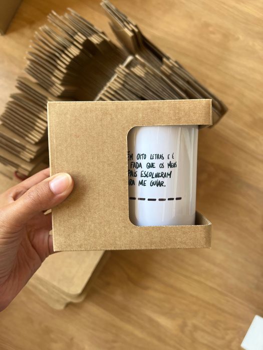 80 Caixas Kraft para canecas