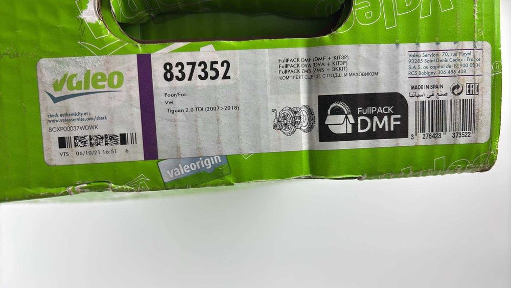 zestaw sprzęgła VALEO 837352