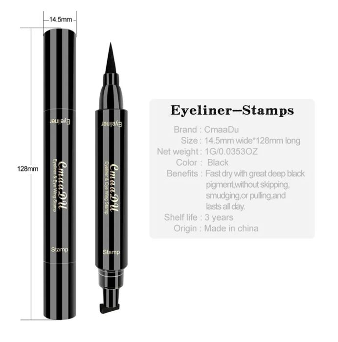 Kredka do oczu  czarny 2 w 1 Znacznik Eyeliner Płynny  Nowy