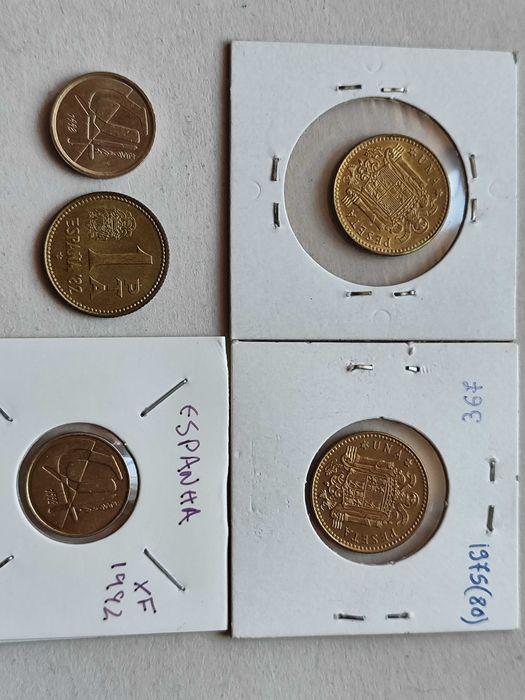 Lote de 24 moedas (Juan Carlos) - excelente estado de conservação