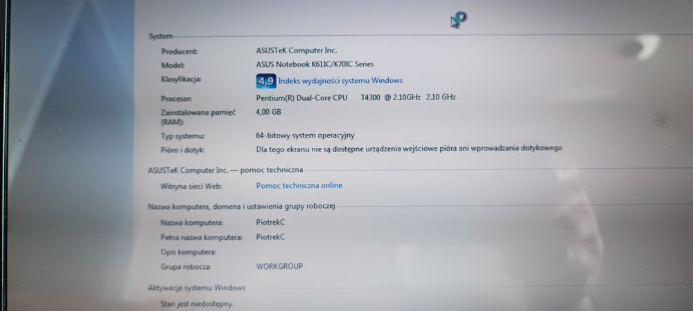 Laptop Asus Pro 79I