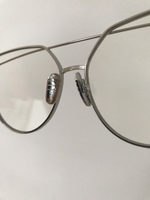 Okulary zerówki srebrne kocie