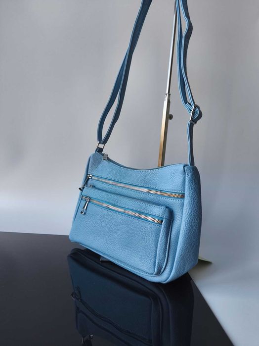 Torebka listonoszka nowa niebieska błękitna Marco Contti stylowa