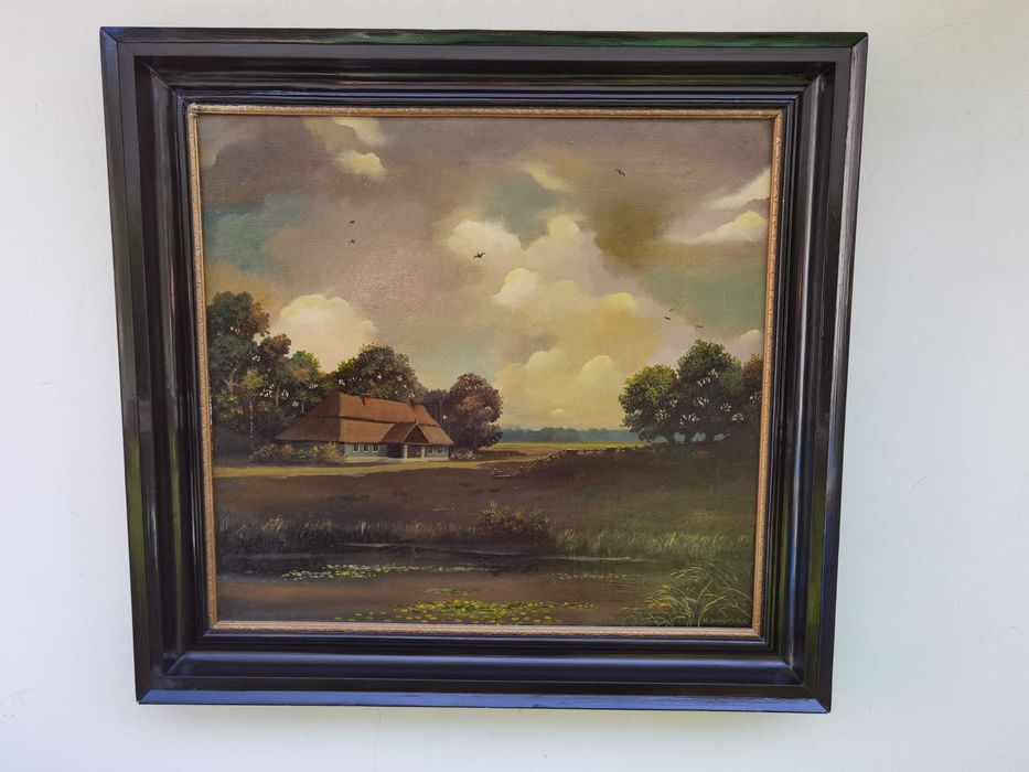 Stary obraz olejny na płótnie Ryszard Wojtyna