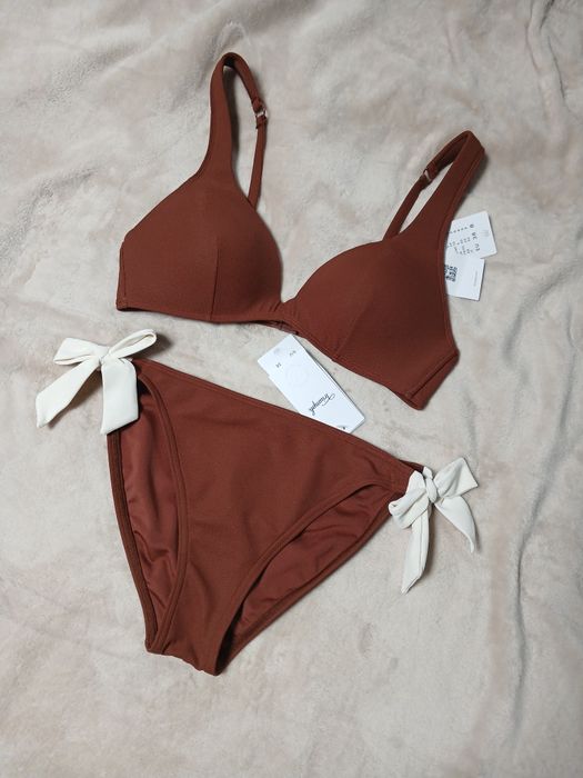 Strój kąpielowy Triumph 38B 38 M 75B brązowy chocolate summer glow p sd kokardki