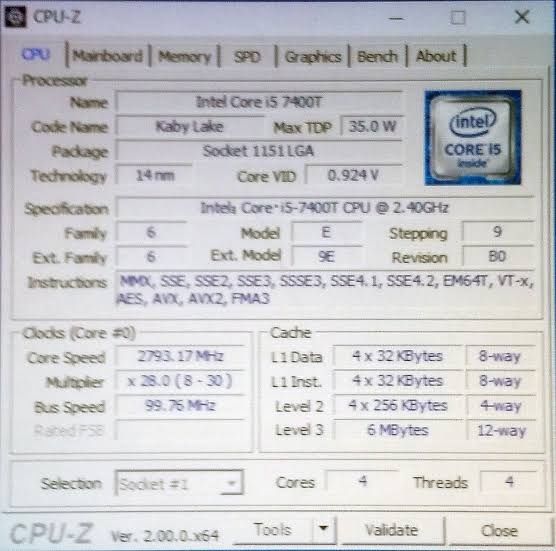 Процесор Intel Core i5- 7400T - LGA1151 - з графікою Intel!