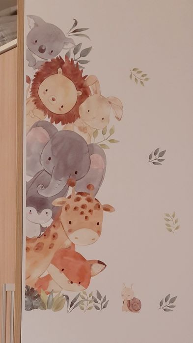 Naklejka ścienna do pokoju dziecięcego zwierzęta naklejki ozdoby