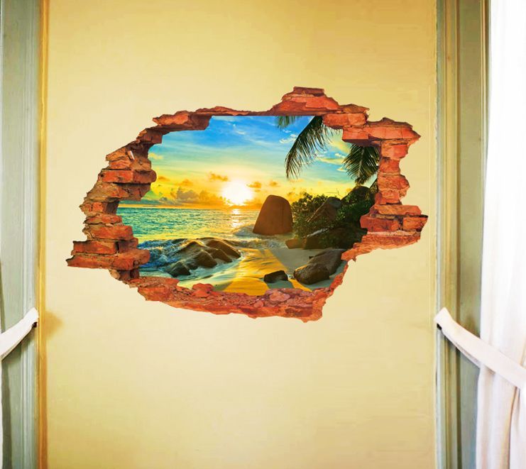 Naklejki ścienne na ścianę Widok 3D WS-0141