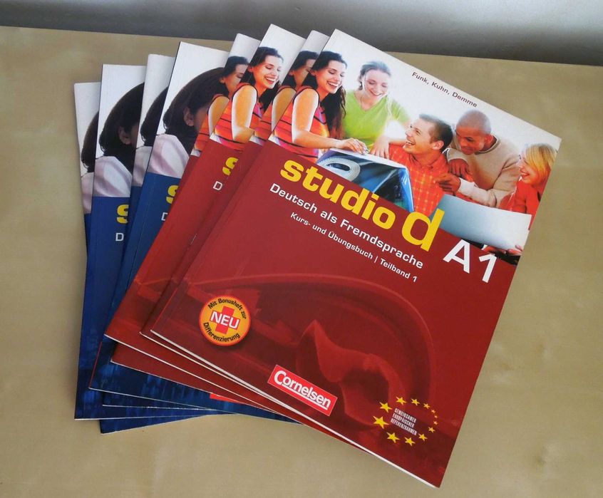Livros + CD curso de alemão - Studio D - níveis A1.1, A1.2, A2.1, A2.2