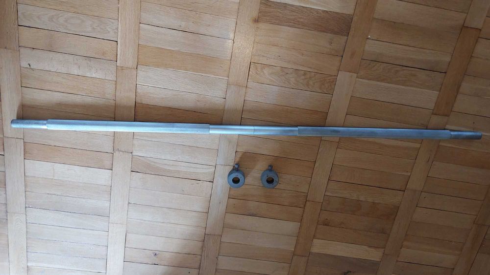 Solidny prosty gryf sztanga z zaciskami 165cm