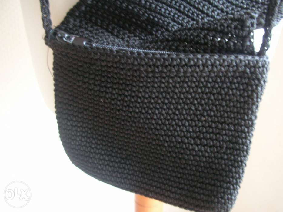 Torebka szydełkowa czarna